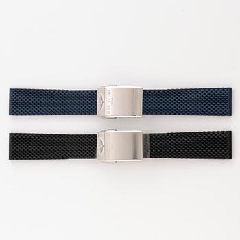 Collection of watch straps, 2 pcs, Breitling.