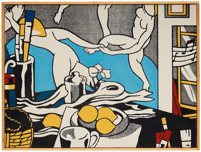 Richard H. Pettibone, "Lichtenstein, The Artist's Studio: The Dance, 1974" (1975).