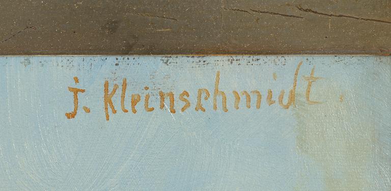 Johannes Kleinschmidt, olja på duk, signerad.