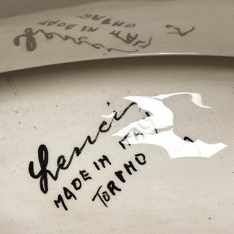 Felice Tosalli, a "Lontra su piatto" creamware dish, Lenci, Italy 1930's.