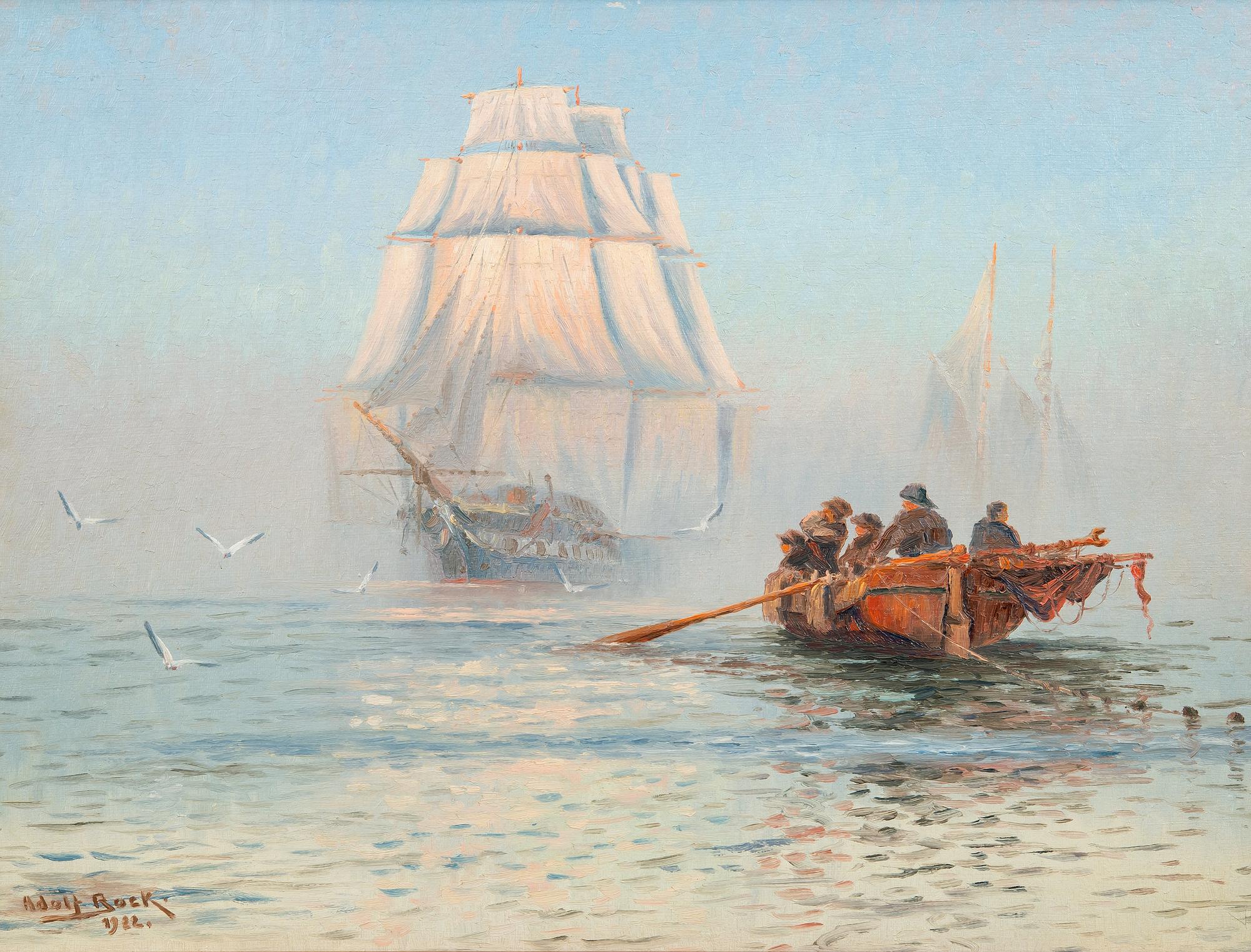 Adolf Bock, STILL MORNING AT SEA.