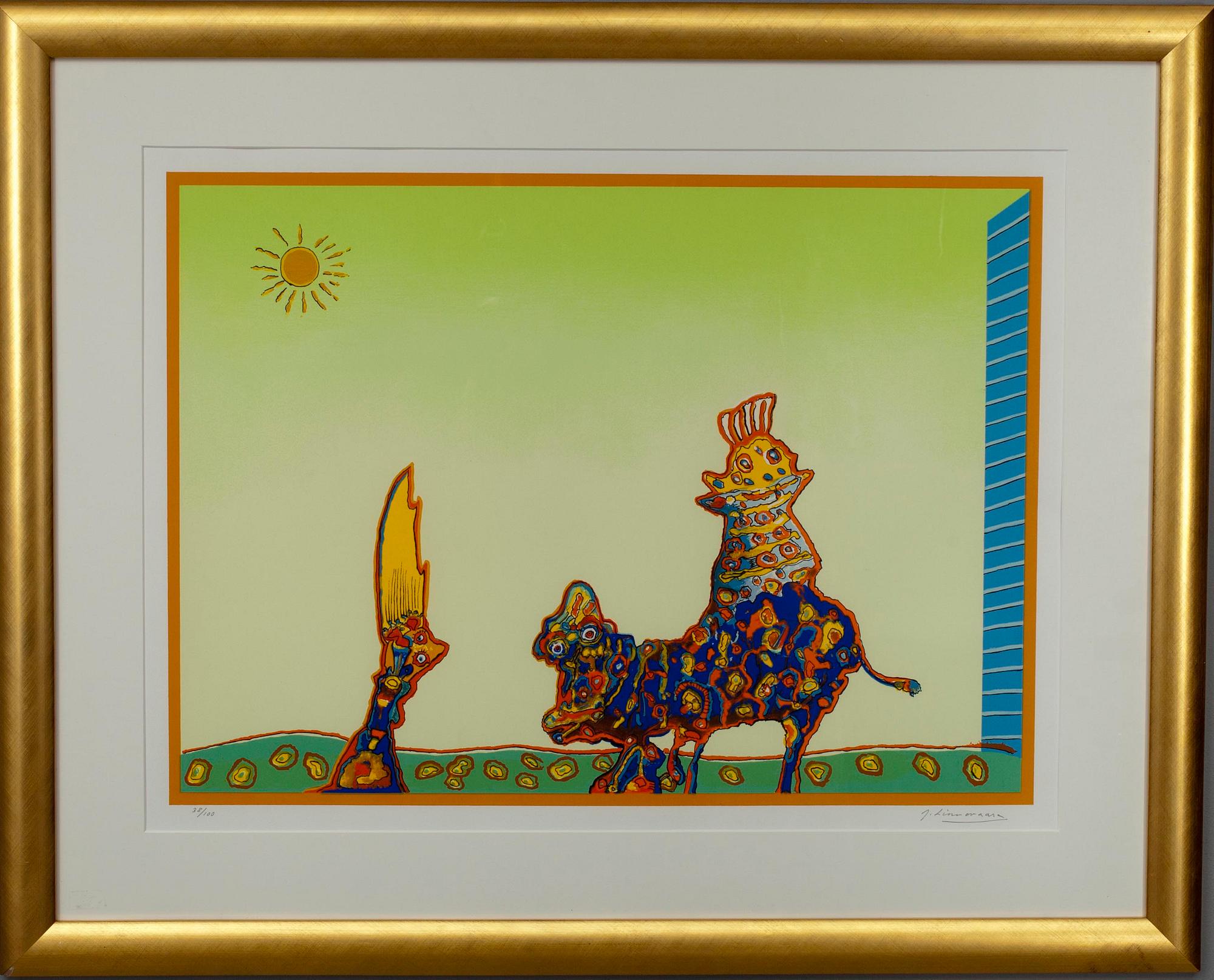 JUHANI LINNOVAARA, serigrafi, sign. och numr. 38/100.