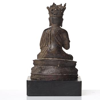 A bronze Vairocana Buddha, late Ming dynasty (1368-1644).