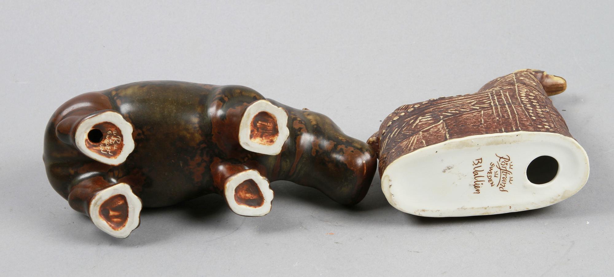 FIGURINER, stengods, Bertil Vallien resp Gunnar Nylund. Rörstrand.