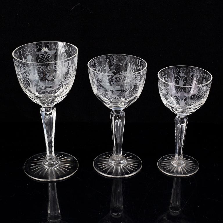A glass service, 20th century (61 pieces).