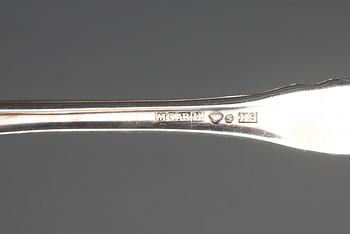 BESTICKSERVISDELAR, 48 st, "Uppsala", MGAB samt MEMA, 1900-talets andra hälft. Vikt exkl delar med stålblad ca 1290 g.