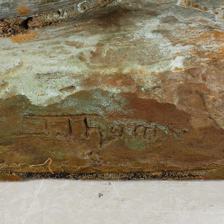 JØRGEN THOMS, patinated bronze, signed.