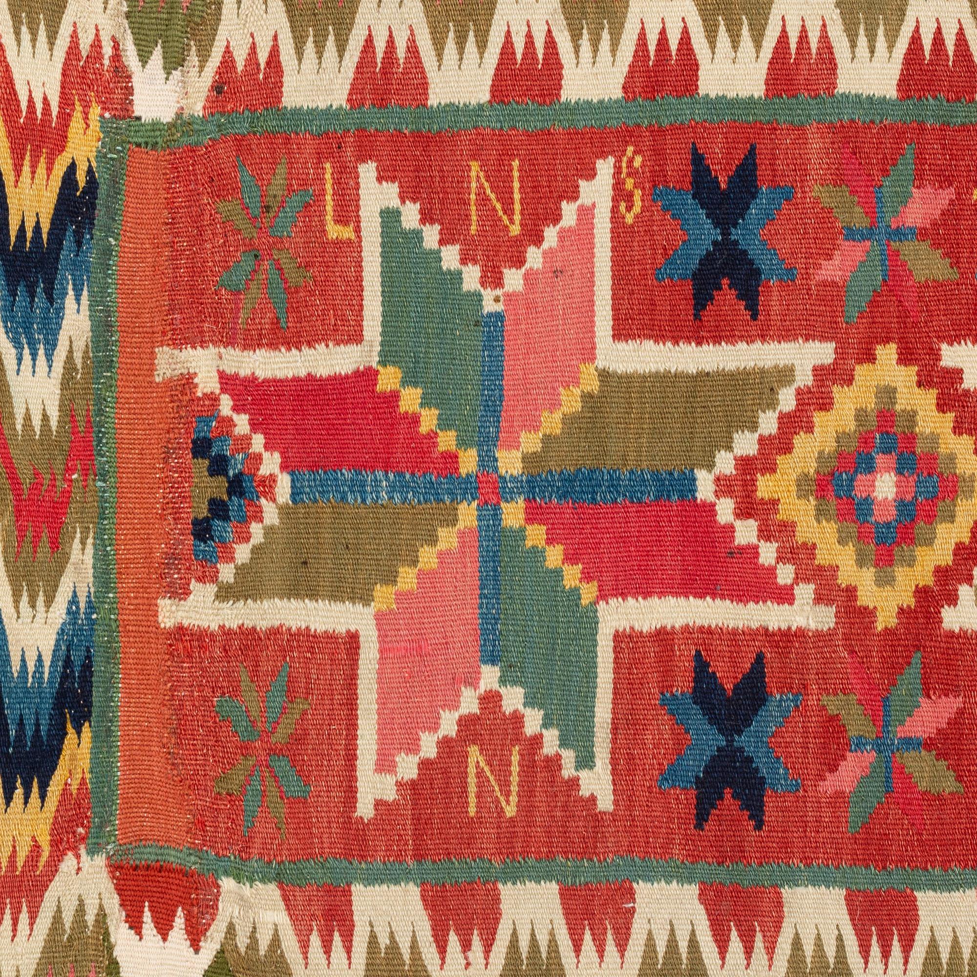 Åkdyna, rölakan, ca 108,5 × 50 cm, Oxie härad, signerad LNS SPD NLS, från omkring 1800-1825.