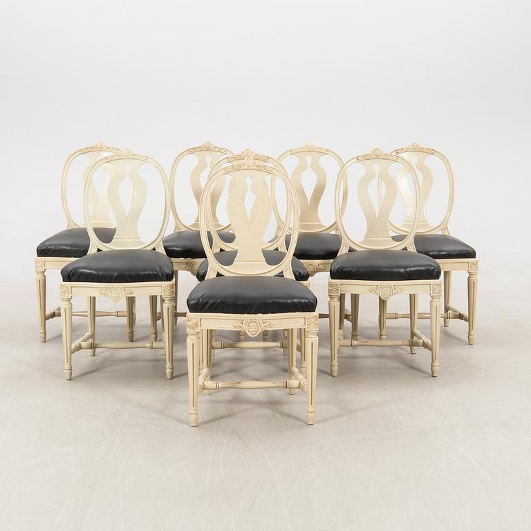 Chairs 8 pcs. Gustavian style mid-20th century.