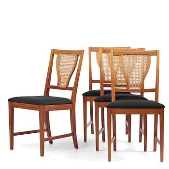 A set of four dining chairs. Sweden, second half of the 20th century.