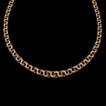 HALSLÄNK, 18k guld, Riksby Guldsmedsverkstad, Stockholm, 1959. Vikt 19 g.