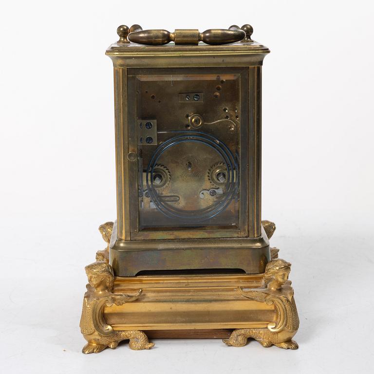 Travel clock, circa 1900.