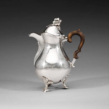 407. A Swedish 18th silver coffee-pot, Nils Grubb, Hudiksvall 1779.