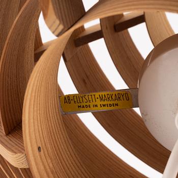 Hans-Agne Jakobsson, a pair of pine ceiling lights, Ellysett, Markaryd, Sweden.