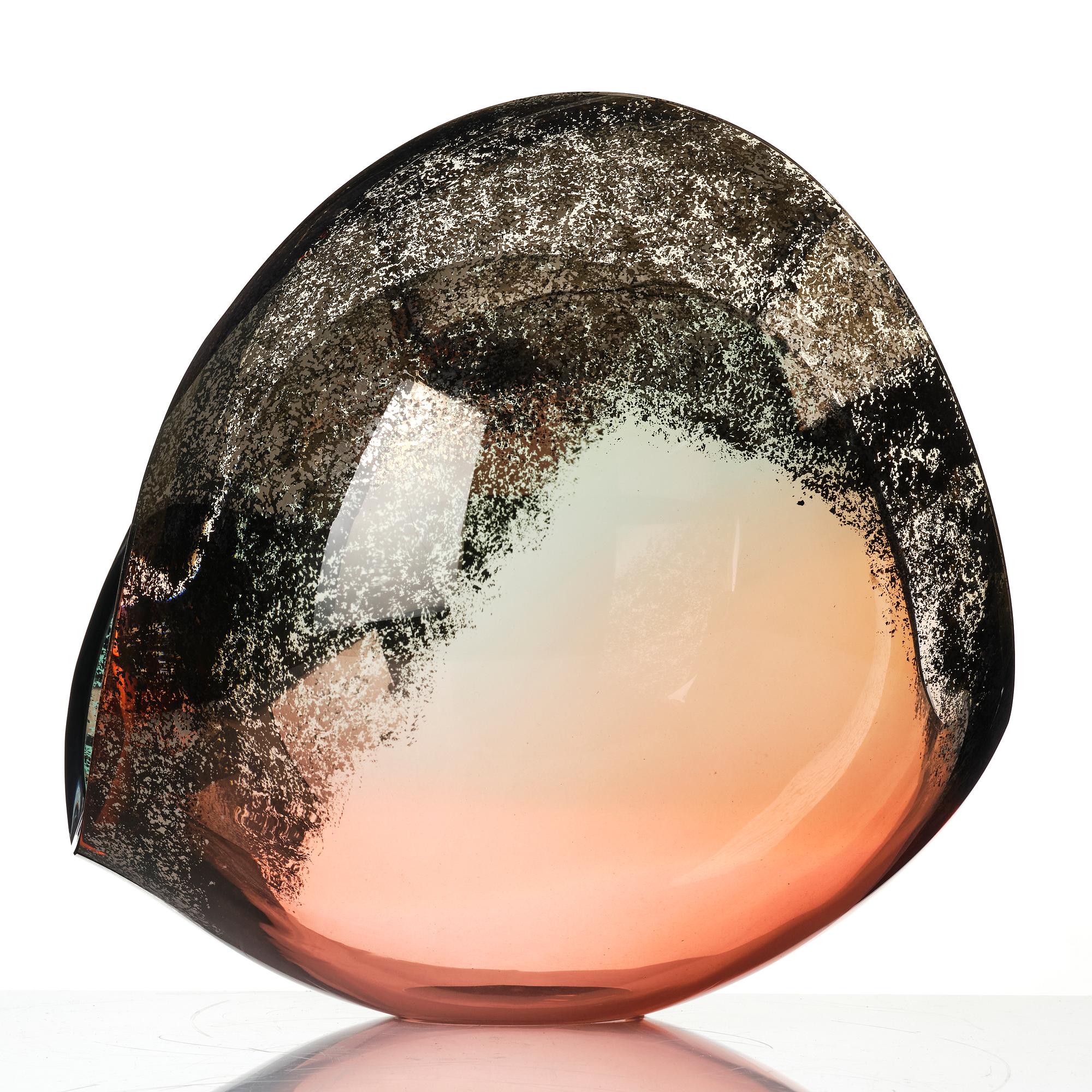 Lena Bergström, a unique glass bowl, Kosta Boda, signed.