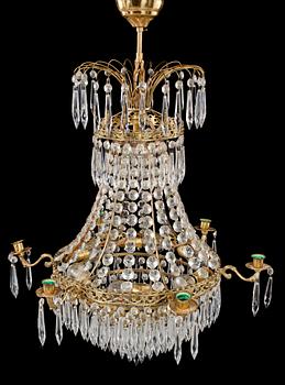 LJUSKRONA, gustaviansk stil, 1900-talets andra hälft. Höjd 60 cm.