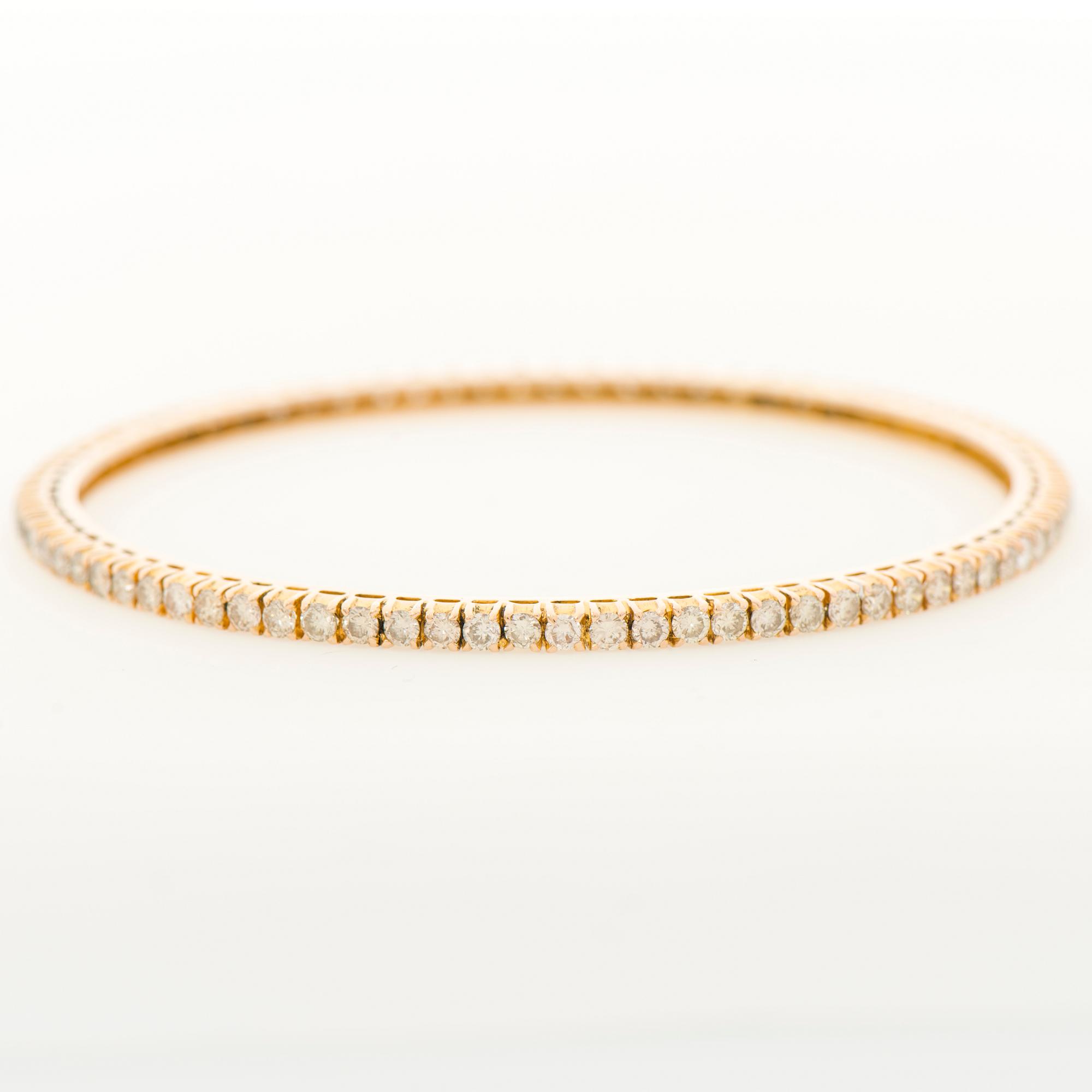 ARMRING, briljantslipade diamanter, 14K guld.