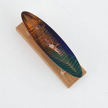 Bertil Vallien, skulptur, båt, Kosta Boda 1995.