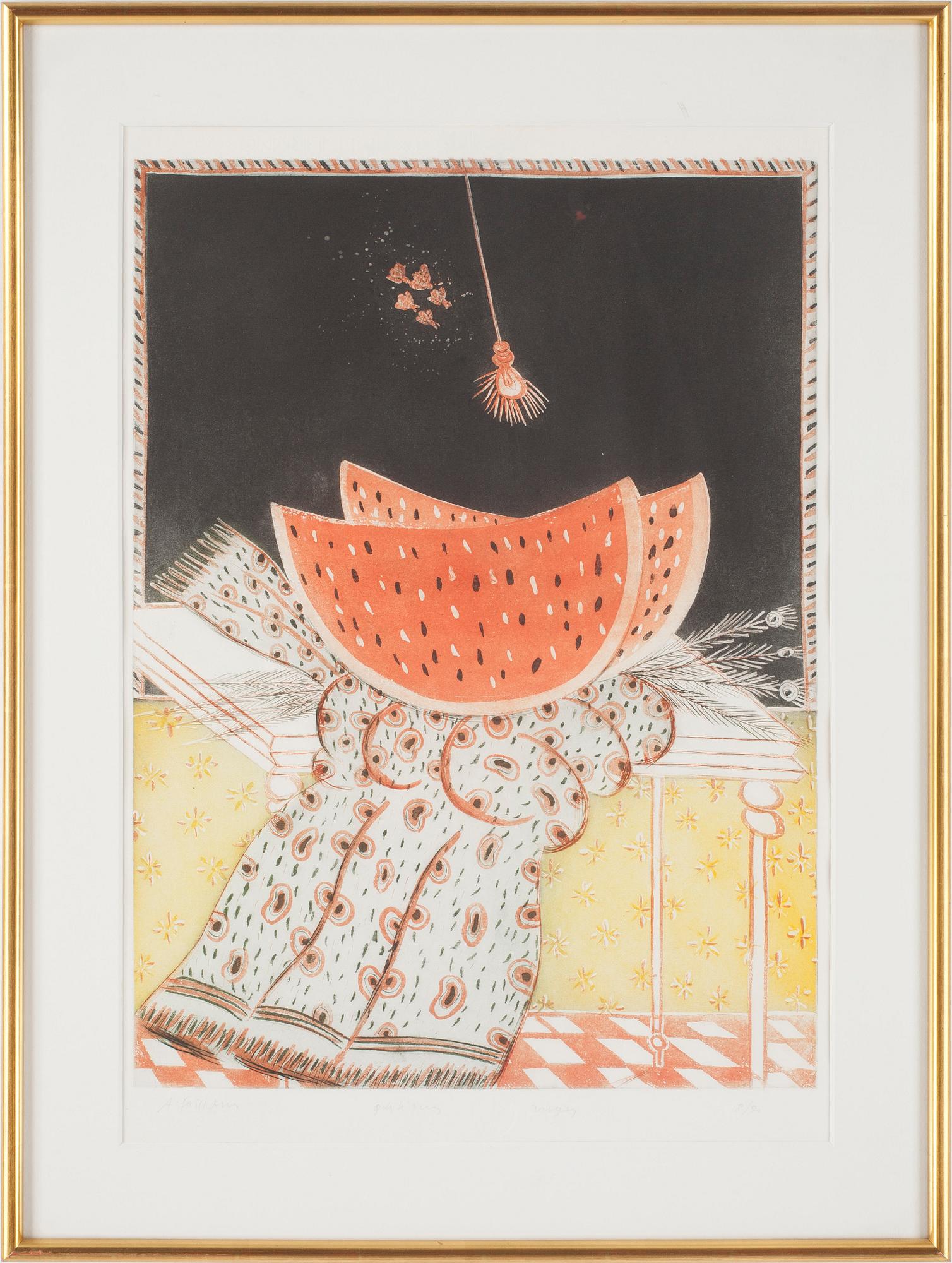 ALEXANDRE FASSIANOS, färglitografi, numrerad 8/80, signerad.