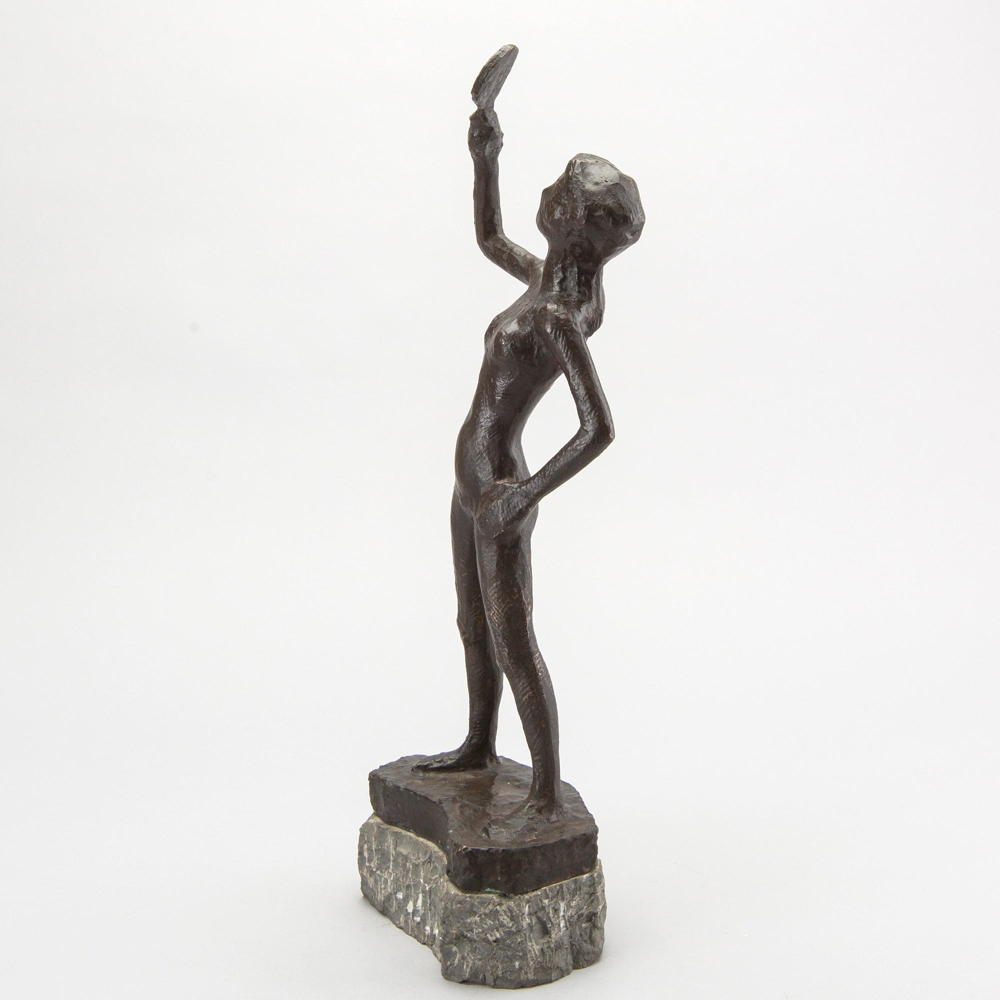 AXEL OLSSON, skulptur brons, signerad.