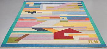 Agda Österberg, MATTO, flat weave, ca 243 x 172 cm, signed AÖ.