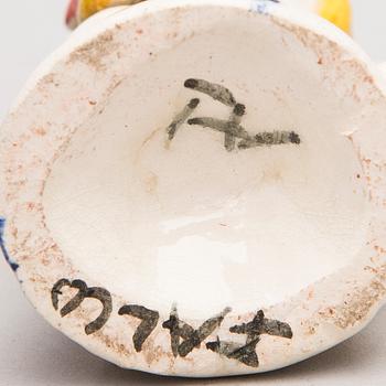 BIRDIE SAHLBERG, and ORVOKKI "OKKI" LAINE attributed to, ceramic figurines, 1+3 pcs, mid-20th century.