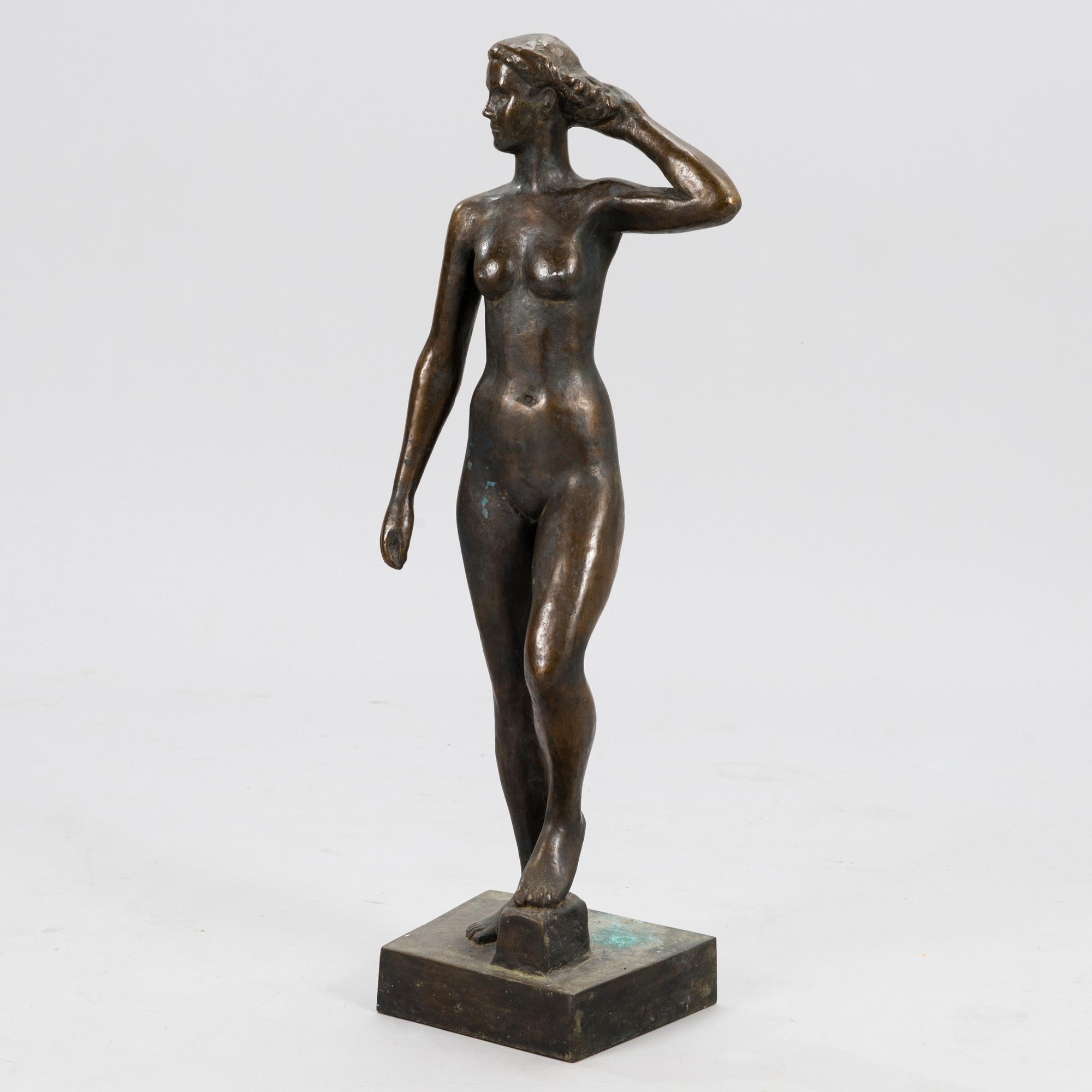 VILJO SAVIKURKI, sculpture, bronze, signed and dated -57.