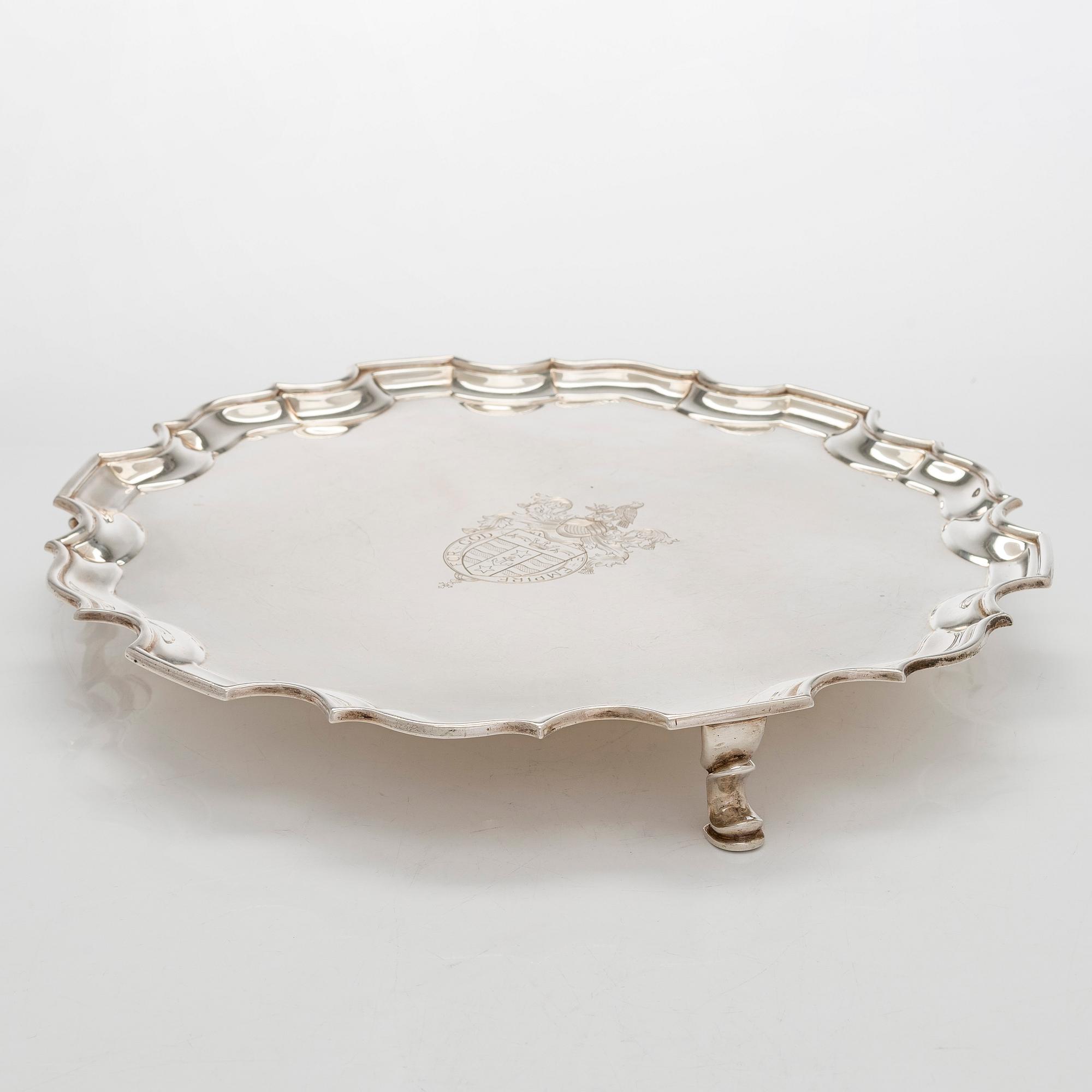 Tiffany & Co, Richard Comyns för Tiffany & Co, salver, sterlingsilver, London 1951.