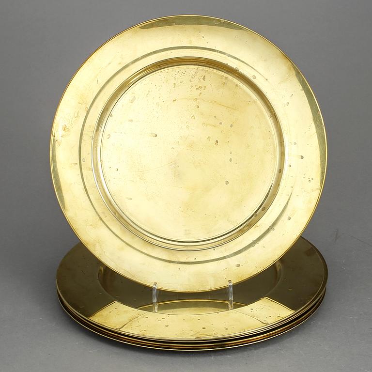 KUVERTTALLRIKAR, 6 st, mässing, Stelton, Danmark, 1900-talets senare hälft.