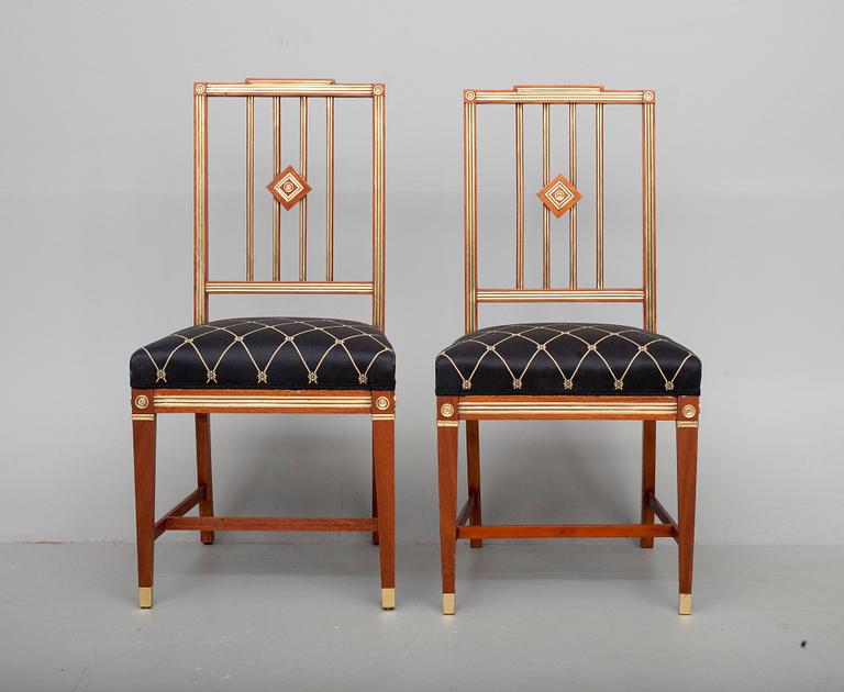 A PAIR OF RUSSIAN CHAIRS.