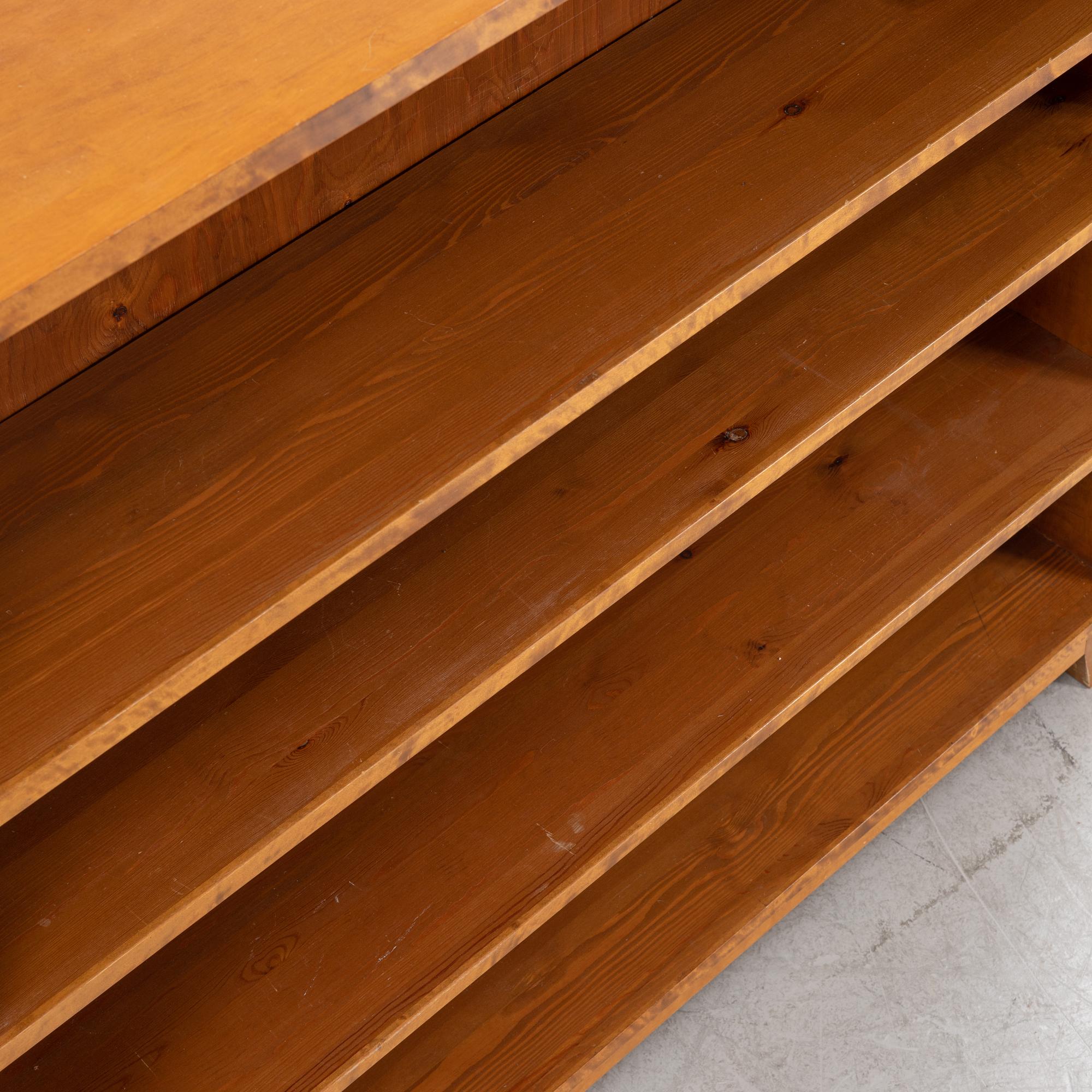 A birch veneered book case, 1930s/40s.
