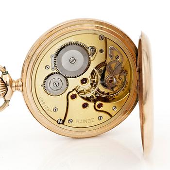 FICKUR, 14k guld, Zenith, omkring sekelskiftet 1900. Total vikt ca 90,5 gram.