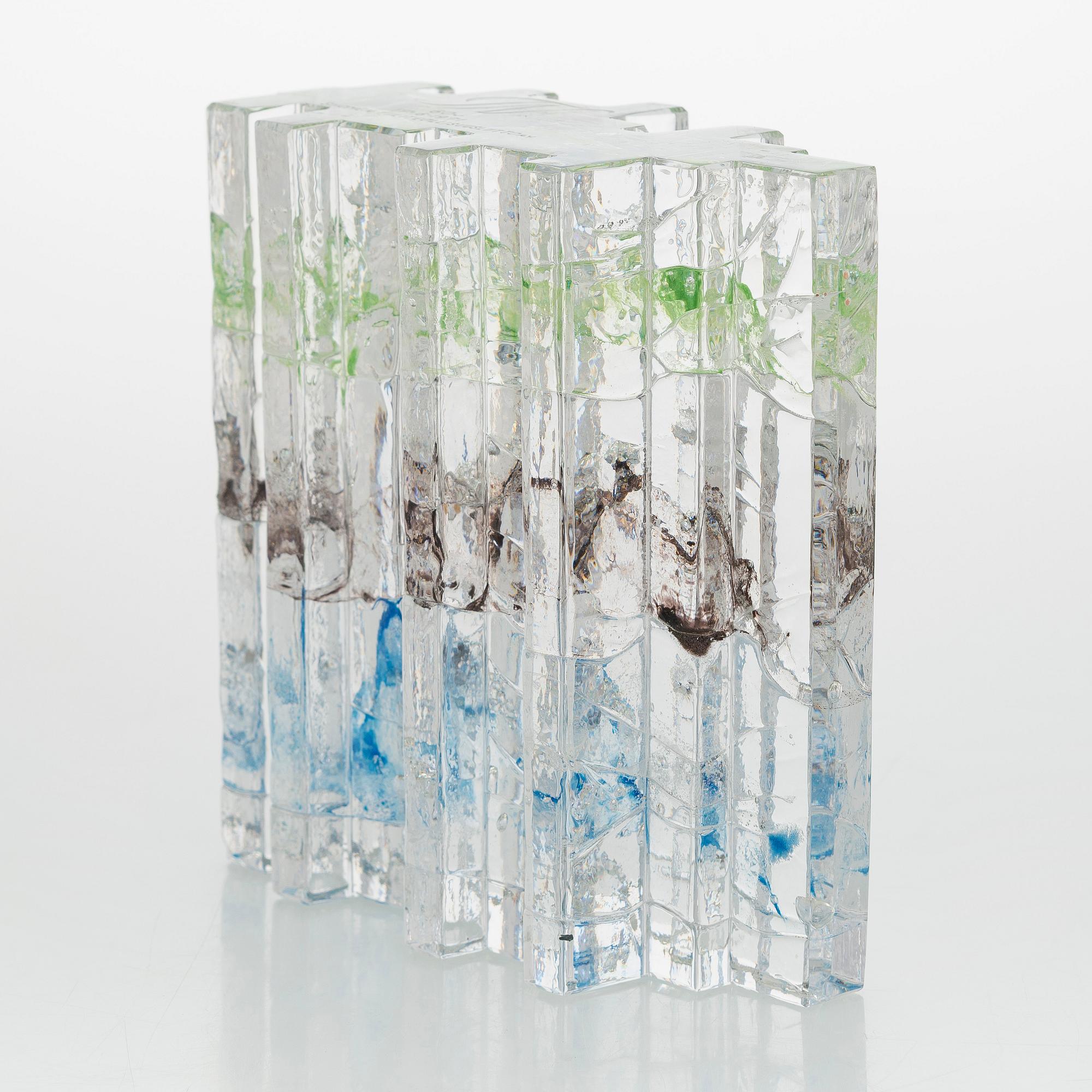 Helena Tynell, lasiveistos, "Metsä", signeerattu Helena Tynell Riihimäen Lasi Oy.