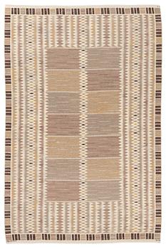 Barbro Nilsson, a carpet, 'Salerno grå', ('Kristianstad'), flat weave, ca 356 x 236 cm, signed AB MMF BN.