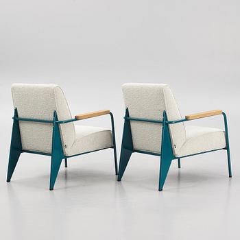 Jean Prouvé, a pair of "Fauteuil de Salon" armchairs, Vitra.