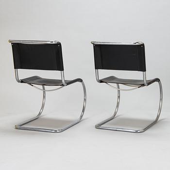 Ludwig Mies van der Rohe, a pair of "MR 10" chairs for Thonet, designed in 1927.