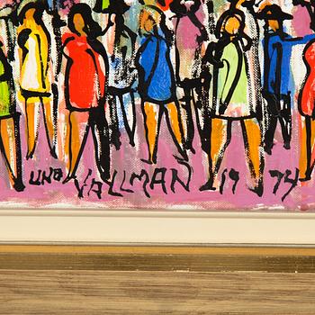 Uno Vallman, oil on canvas, signed and dated 1974.