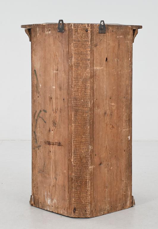 HÖRNHÄNGSKÅP, allmoge, Rättvik, Dalarna. Dat 1786.