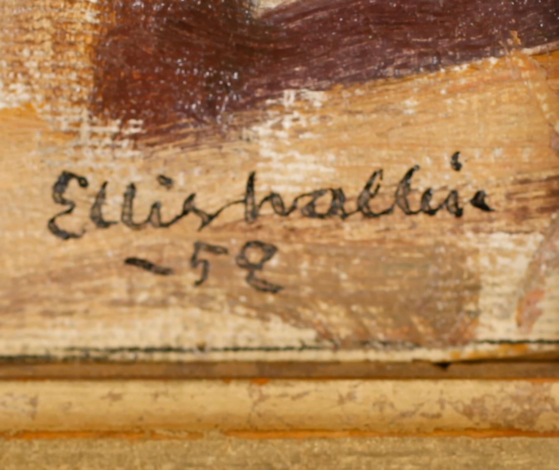 ELLIS WALLIN, olja på pannå, signerad och daterad -52.