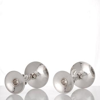 Georg Jensen, ett par ljusstakar, Köpenhamn 1996, sterling silver, designnr 263B.