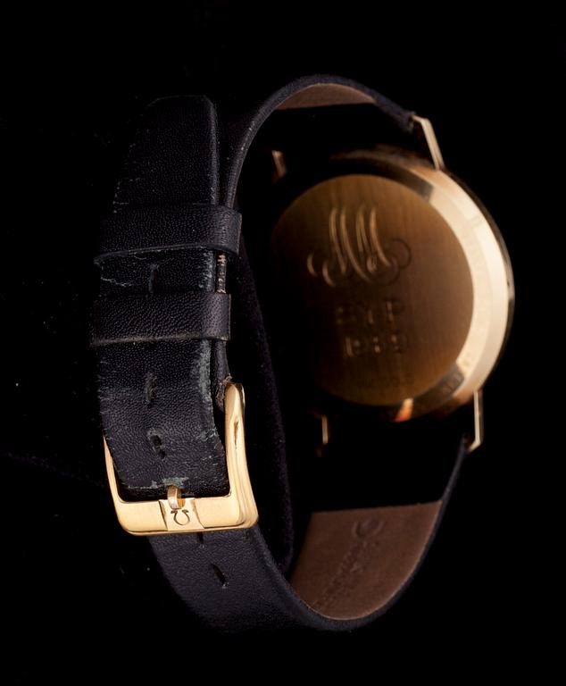 ARMBANDSUR, herr, guld 14 k Omega, 1980-tal.