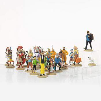 Tintin, samlarfigurer, 26 delar, Hervé Moulins Art, 2011-2015.