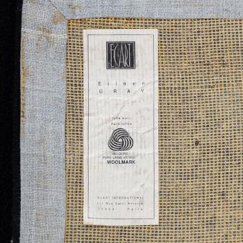 Eileen Gray, matta, "Centimètre", Black board rug, Handtuftad, 246,5 x 228,5 cm, Efter design av Eileen Gray.