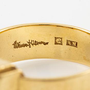Wiwen Nilsson, a ring, 18K gold with a round brilliant-cut diamond, Lund 1964.