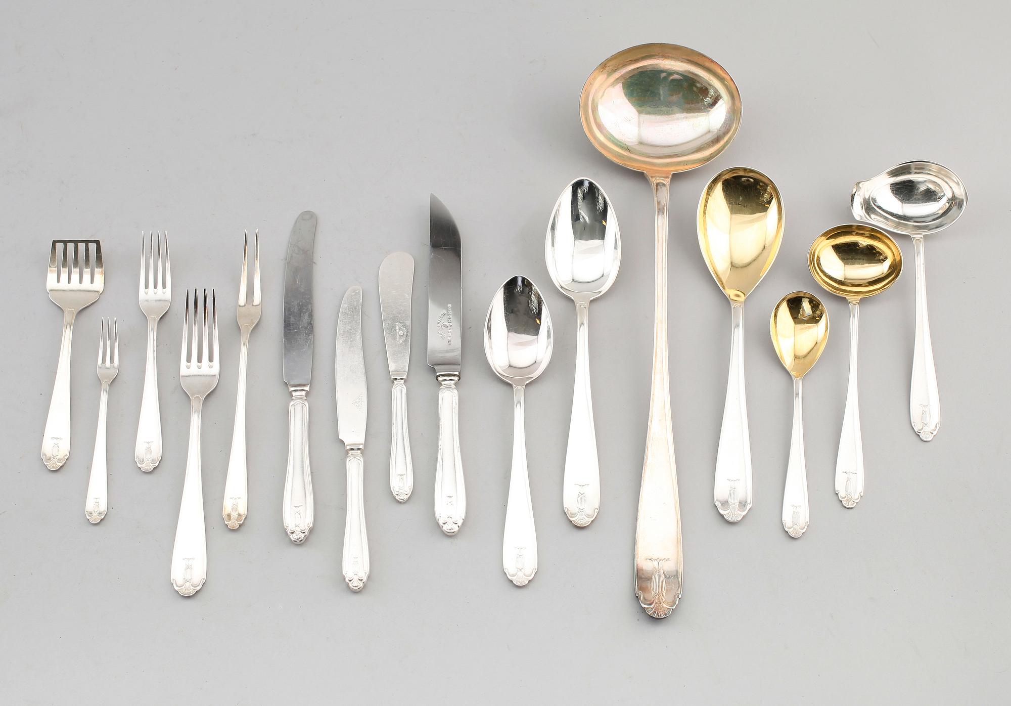 BESTICK, 95 delar, nysilver, "Vasa",GAB.