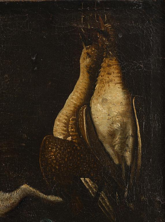Jacopo da Empoli, hans efterföljd, Skafferi med fåglar, hare och fisk.