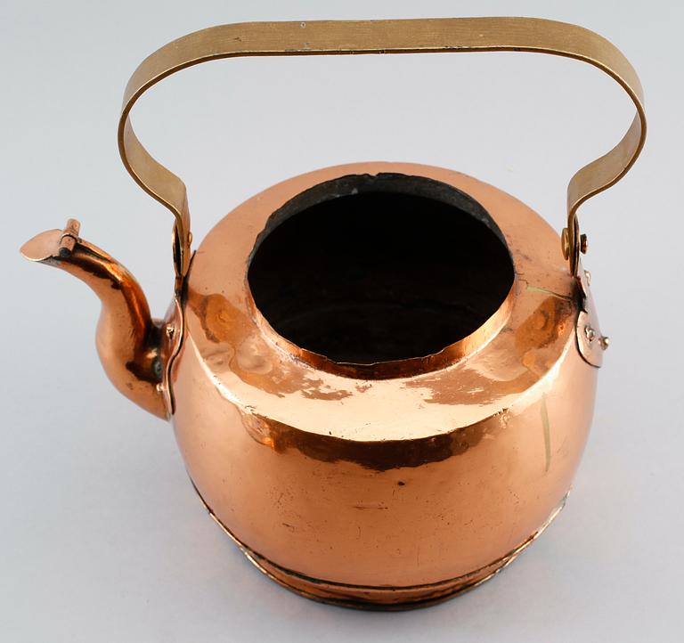 KAFFEPANNA, koppar, 1800-tal.