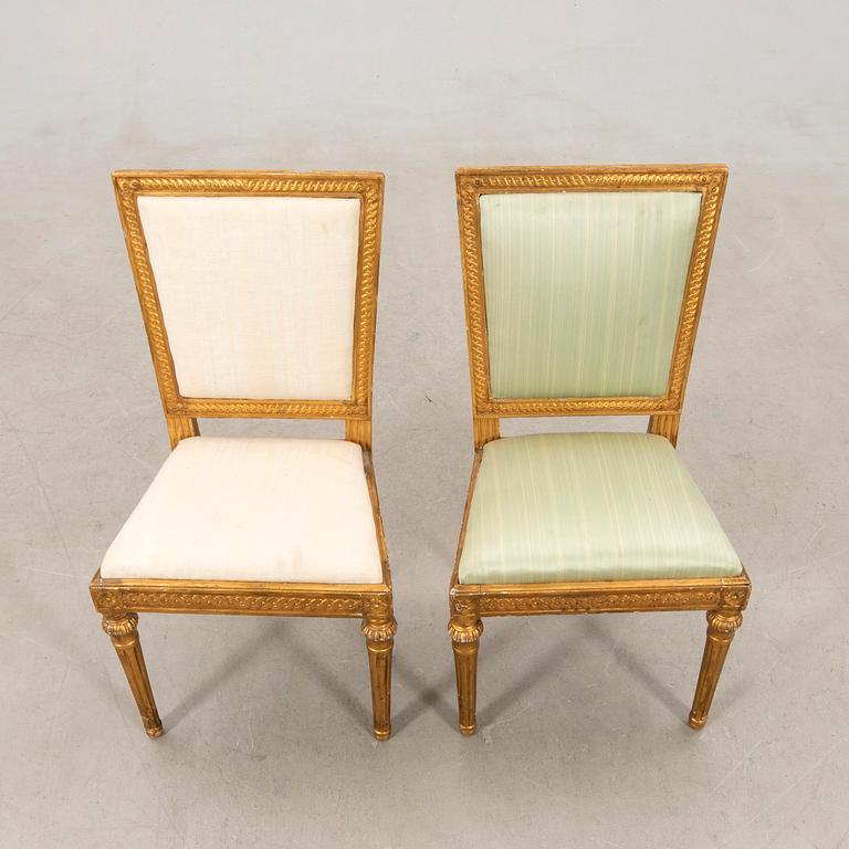 Chairs, 6 late Gustavian, circa 1800.