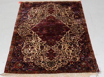 Matto, semi-antique silk Kashan, ca 166 x 100 cm.