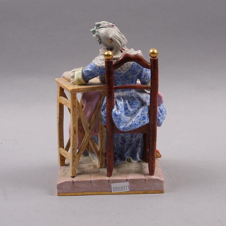 FIGURIN, porslin, Meissen.